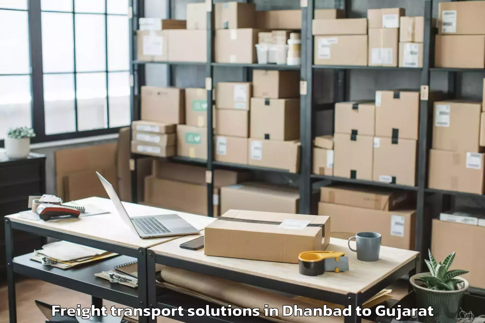 Hassle-Free Dhanbad to Jamkandorna Freight Transport Solutions